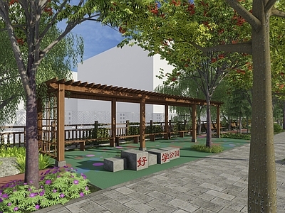 新中式景观口袋公园