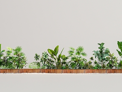 现代主义植物堆 绿植组合 绿植盆栽 木花槽 绿植造景