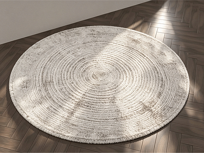 侘寂圆形地毯 奶油风圆形地毯
