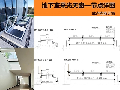 窗节点 采光天窗 地下室天窗 威卢克斯天窗