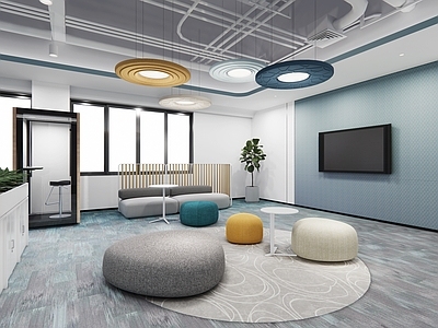 办公区 办公协作区 办公休息区 懒人沙发 办公设计 外企办公