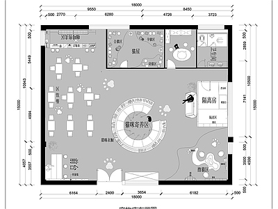 宠物店 宠物店平面图 宠物医院 宠物中心 猫狗治疗 猫咖狗咖