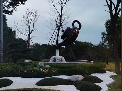 农业观光园区 茶壶流水水景