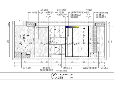 家装立面图 精装客餐厅立面施