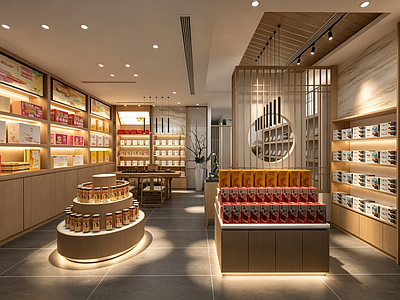 新中式茶叶店 茶叶店 特产店
