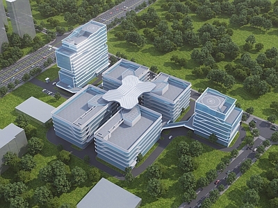 现代主义创业园区 产业园 无人机基地 办公 研发基地 厂房