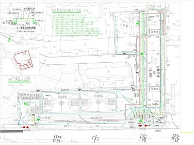 其他类型图纸 学校给排水总图 学校消防规划总图 室外给排水总图