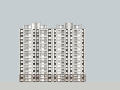 现代主义小高层住宅楼