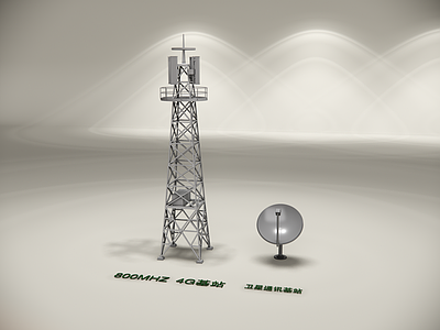 极简电塔 通信塔 5G 基站 卫星通讯 铁塔