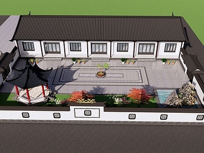 中式古建四合院