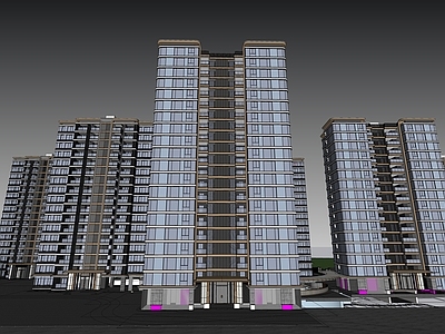 现代小区建筑 中铁建西派御府 成都武侯西派御府 西派御府示范区 示范区建筑景观