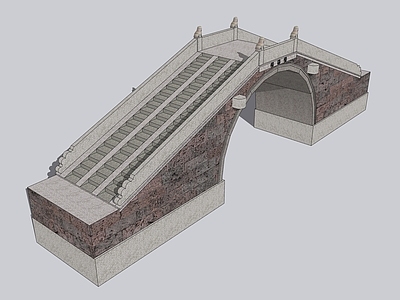 中式古建景观桥 石拱桥 石桥 园林景桥