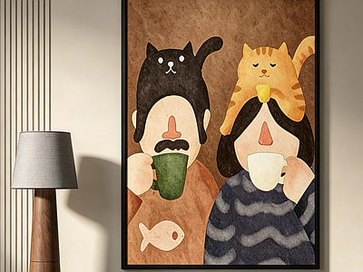 中古风儿童挂画 中古风儿童挂画