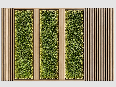 原木风绿植墙 现代绿植墙 植物墙 苔藓墙