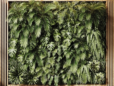 原木风绿植墙 现代绿植墙 植物墙 苔藓墙 垂直绿化墙
