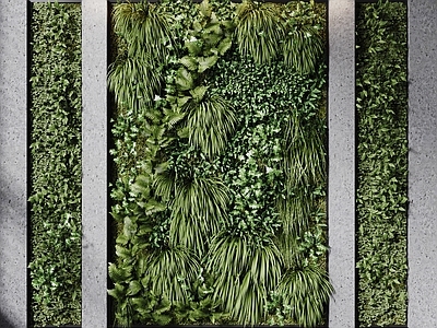 工业风绿植墙 现代绿植墙 植物墙 垂直绿化墙