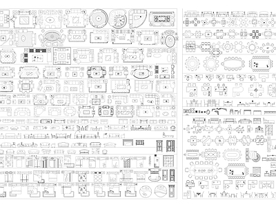 家具图库 家具家私图块 沙发餐桌床组合
