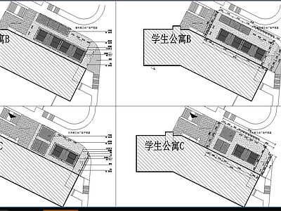 景观节点 校园文体广场 羽毛球场