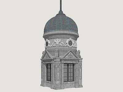 欧式古建风格建筑 海派建筑门窗 欧式建筑鼓楼 民国风建筑塔楼 欧式塔楼