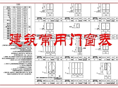 其他类型图纸 建筑门窗表