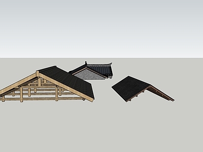 中式古建古建筑 屋面