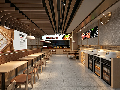 原木风快餐店 快餐店