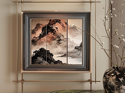 新中式山水画 新中式装饰画 挂画