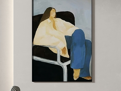 极简落地画 现代简约抽象挂画