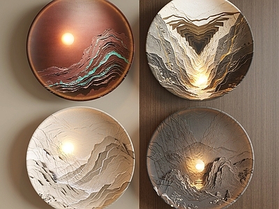 新中式挂件 新中式墙饰挂画 立体墙饰 挂件