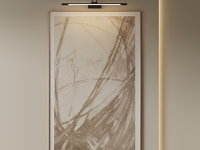 侘寂抽象挂画 原木风咖色挂画 大地色乱纹挂画