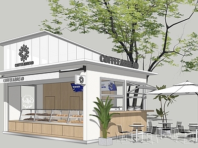现代简约甜品面包店 户外咖啡厅 集装箱店铺 模块化商业小建筑 网红店铺 景观商业小品