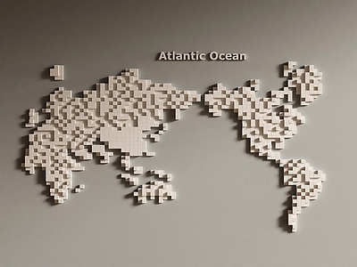 极简挂件 地图挂件 地图墙饰 世界地图 地图背景墙 墙饰挂件