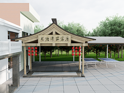 新中式其他农业建筑 现代门楼亭子 农家乐门楼 入户门楼 乡村门楼 复古门楼