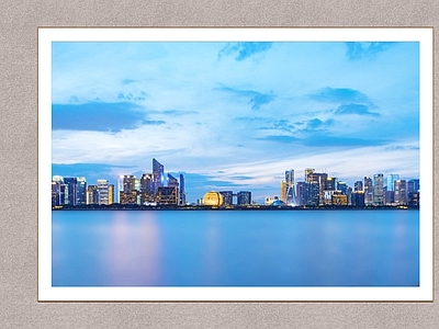 现代主义照片 杭州夜景 城市天际线 摄影照片