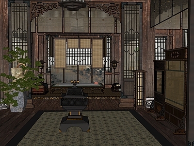 中式古建筑 中式古代场景 影视场景