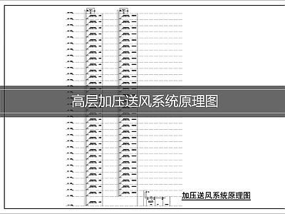 通风系统 高层加压送风系统 系统原理图