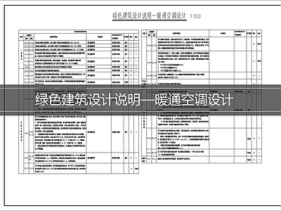 设计说明 绿色建筑暖通说明