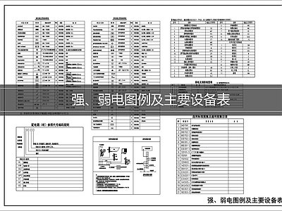 图表 电气图例 设备表