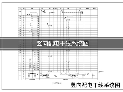 供配电系统 竖向配电干线系统