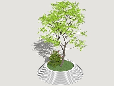 极简乔木 景观树池 户外坐凳 公园树池