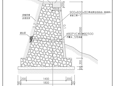 其他节点详图 挡墙