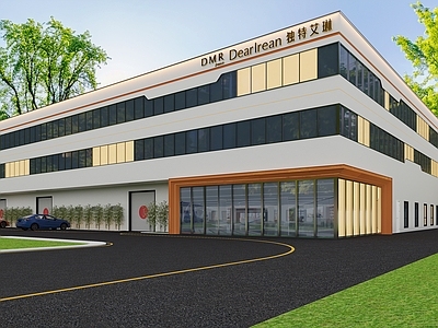 现代主义产业园办公楼 厂房 厂区 厂区楼层