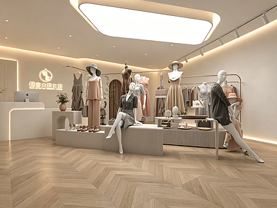 奶油风服装店 服装店
