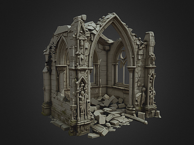 哥特式古建 哥特式建筑废墟