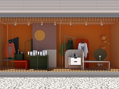 现代服装展台