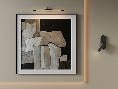 现代简约挂画 轻奢中古抽象油画