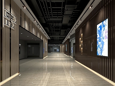现代电影院 电影院过道