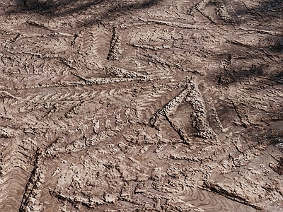 侘寂其他地面 现代泥土地面 车轮路面