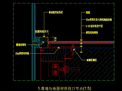 其他节点详图 铝板玻璃石材幕墙 幕墙节点