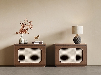 新中式床头柜